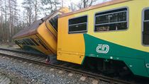 Vlak s nkladnm autem se 21. nora 2020 ped polednem srazil ve Star Huti na...