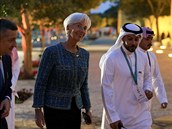 Prezidentka Evropské centrální banky Christine Lagarde pichází na uvítací...