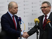 Ministr kultury Lubomír Zaorálek (vpravo) 24. února 2020 v Praze pedstavil...