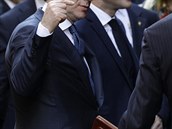 Italský premiér Giuseppe Conte spolen s francouzským prezidentem Emmanuelem...