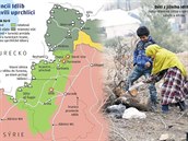 Provincii Idlib zaplavili uprchlíci - infografika.