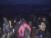 Migranti v Turecku na cest k ecké hranici.