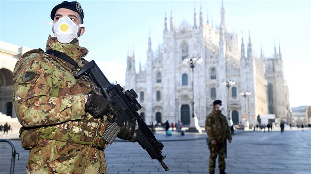 Vojáci v Milán.