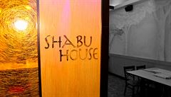 Restuarace Shabu House v Houstonu.