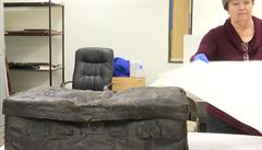 Kufr zachrán�ný od vraku Titanicu.