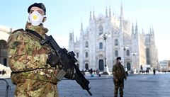 Vojáci v Milán.