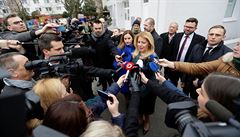 Slovenská prezidentka Zuzana �aputová odevzdala sv�j hlas v Pezinku.