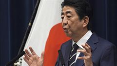 Japonský ministerský předseda Shinzo Abe přednesl řeč ze své kanceláře v Tokiu... | na serveru Lidovky.cz | aktuální zprávy
