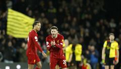 Fotbalisté p�edposledního Watfordu v anglické lize u�t�d�ili první porá�ku...