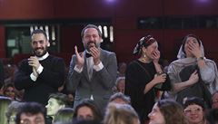 Herci a produk�ní tým filmu Zlo neexistuje íránského re�iséra Mohammada...