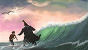 Ilustrace Johna Rocca v knize Percy Jackson Zlod�j blesku.