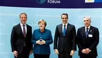 Kanclka Angela Merkelov a premir Kyriakos Mitsotakis v Berln.