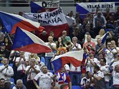 Utkání kvalifikace tenisového Davis Cupu: Slovensko - esko. etí fanouci.