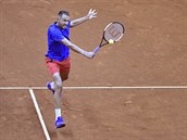 Utkání kvalifikace tenisového Davis Cupu: Slovensko - esko. Hostující Luká...