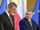 eský premiér Andrej Babi a jeho maarskáý kolega Viktor Orbán (vpravo).