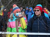 Fanouci v lesích okolo biatlonového areálu v Novém Mst na Morav.