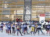 Závody SP v biatlonu: závod s hromadným startem 12,5 km eny v Novém Mst na...
