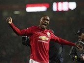 Odion Ighalo z United slaví gól do sít mstského rivala