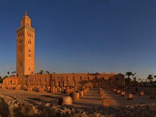 Minaret mešity Kutubíja v Marrakéši