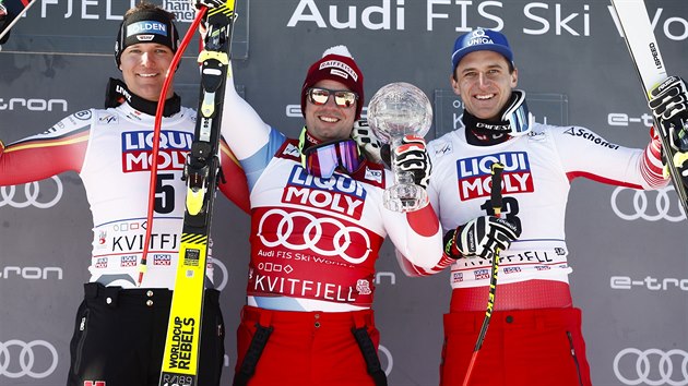 Poslední sjezd SP lya v Kvitfjellu vyhrál Rakuan Matthias Mayer. Druhý Nor...