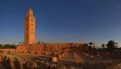 Minaret mešity Kutubíja v Marrakéši
