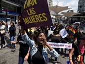 A ijí eny. Pochod k Mezinárodnímu dni en ve venezuelském Caracasu.
