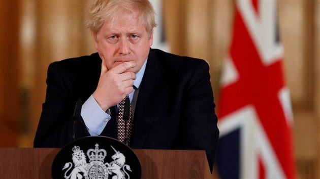 Boris Johnson na tiskové konferenci