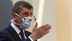 Premiér Andrej Babiš s ochrannou rouškou na tiskové konferenci po mimořádném... | na serveru Lidovky.cz | aktuální zprávy