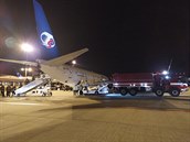 V pondlí pistálo na letiti Václava Havla Praha dalí letadlo Smartwings,...