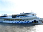 Výletní lo Aida Mar kotví v hamburském pístavu. Neme vyplout kvli...
