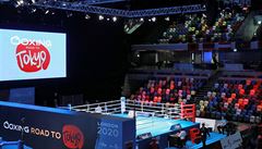 Prázdné hledi�t� v Copper Box Arena v Londýn� b�hem olympijské kvalifikace.