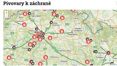 Na mapách Česka přibývají desítky ohrožených pivovarů.