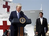 Proslov prezidenta Donalda Trumpa ped vyplutím plovoucí nemocnice do New Yorku.