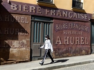 Historick kulisy v pask tvrti Montmartre.