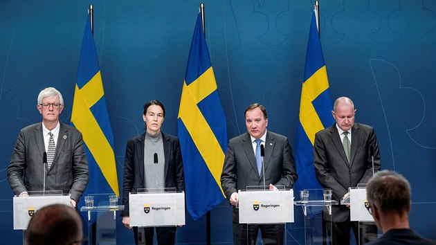 Tisková konference švédské vlády k vývoji kolem koronavirové krize.