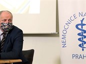 Roman Prymula na tiskové konferenci Nemocnice Na Frantiku k pevzetí senior s...
