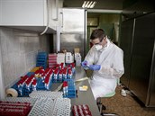 Testování na nový typ koronaviru v Ostrav.
