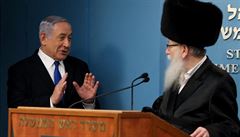 Jaakov Litzman (vpravo) a Benjamin Netanjahu.
