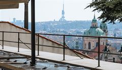 Výhled z restaurace Kuchy� z �et�zce Ambiente, je� le�í na Pra�ském Hrad�.