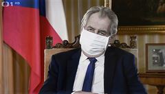Prezident Miloš Zeman při projevu, který 12. dubna 2020 odvysílala Česká... | na serveru Lidovky.cz | aktuální zprávy