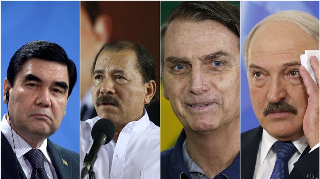 Prezidenti Berdymuhamedov, Ortega, Bolsonaro a Lukaenko