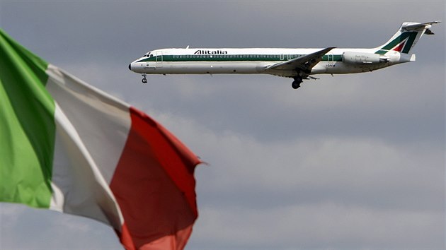 Italské aerolinky Alitalia.