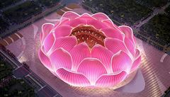 Ve tvaru lotosového květu. V Číně staví největší fotbalový stadion na světě