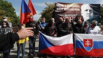 Czech sympathizers of the controversial Russian motorcycling club Night Wolves, including ...