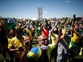 Fanouci brazilského extrémn pravicového prezidenta Jaira Bolsonara na...