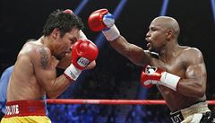 Zápas Floyd Mayweather (vpravo) vs. Manny Pacquiao.