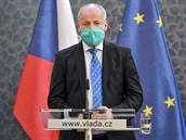 Námstek ministra zdravotnictví Roman Prymula vystoupil 7. kvtna 2020 v Praze...