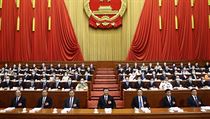 Čínský prezident Si Ťin-pching na zahájení Všečínského shromáždění lidových...