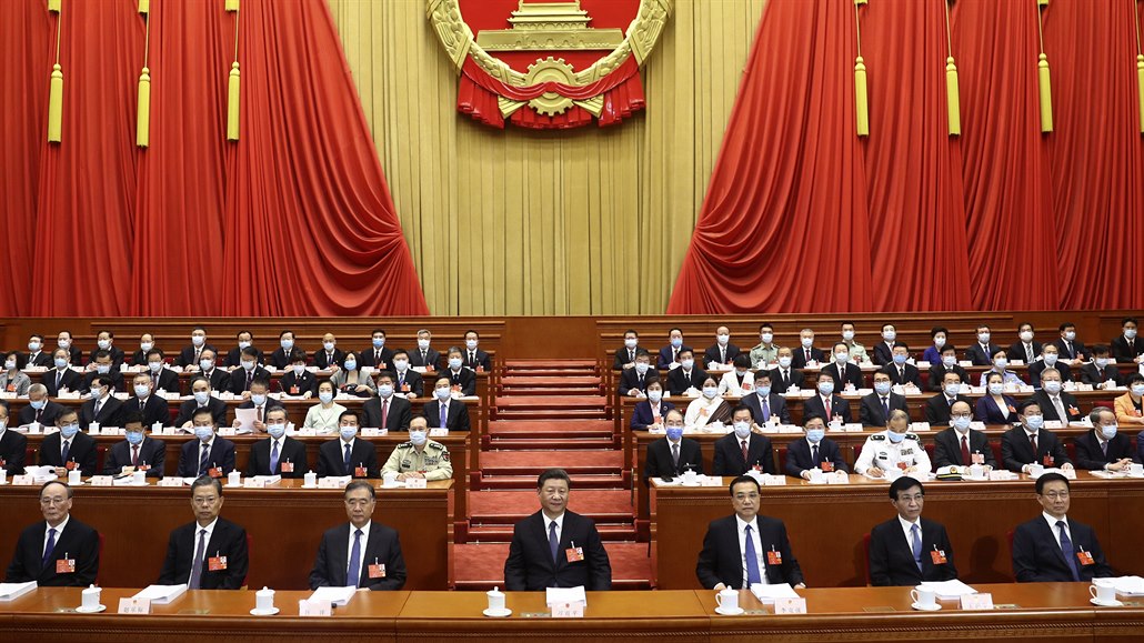 Čínský prezident Si Ťin-pching na zahájení Všečínského shromáždění lidových...