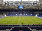Prázdné tribuny v Schalke